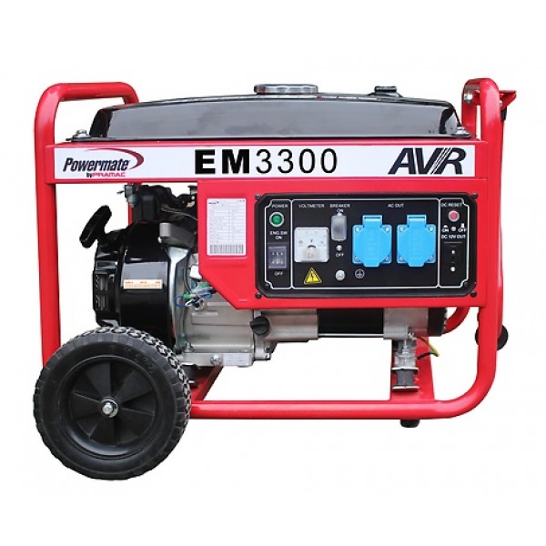 Γεννήτρια Μονοφασική Βενζίνης PRAMAC EM3300 - 3.7 KVA - (Με AVR)