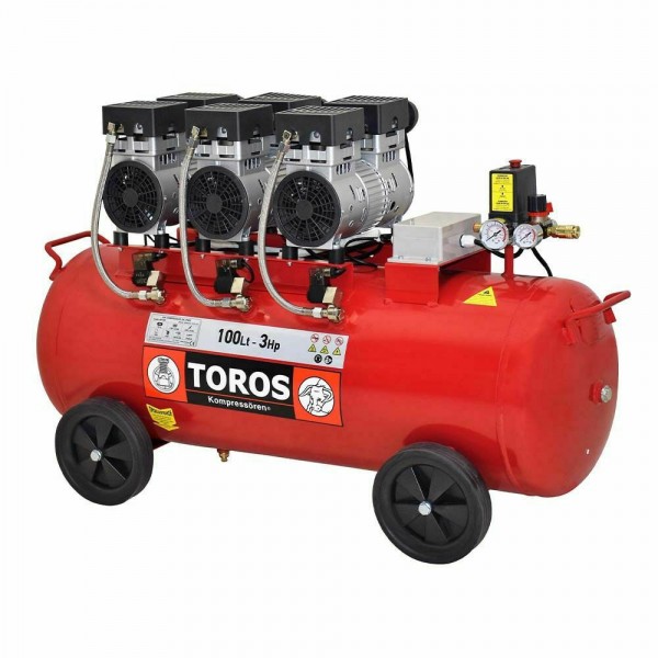 Αεροσυμπιεστής Μονομπλόκ OILFREE - TOROS 40128 - 3HP - 100LT