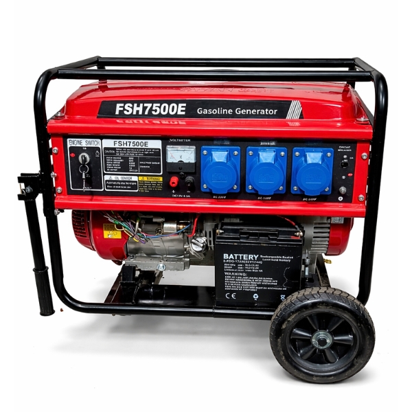Γεννήτρια βενζίνης 8.2 KVA με μίζα μονοφασική – FSH 7500E 6500W / 230V