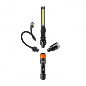 NEO TOOLS Φακός επαναφορτιζόμενος 3 σε 1 350 lumens 99-107