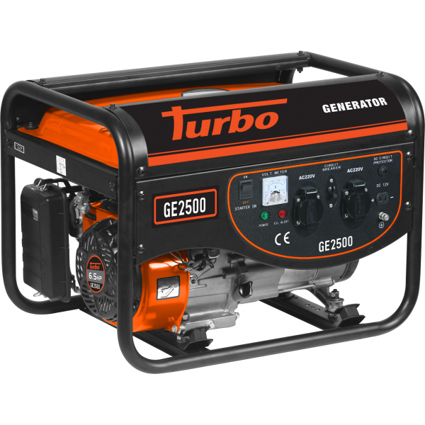 TURBO GE2500 Γεννήτρια βενζίνης 2200W 6.5Hp 2.5kVA
