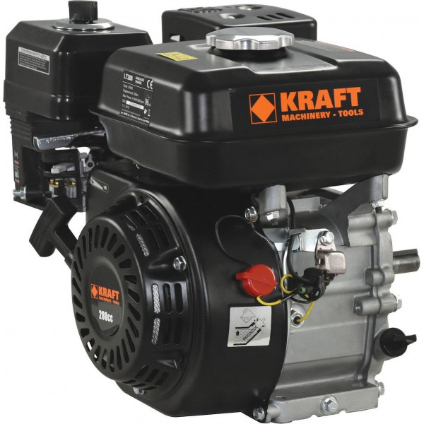 Κινητήρας Βενζίνης Τετράχρονος KRAFT - 6.5HP - 208CC - Σφήνα 19.05mm - Χειρόμιζα