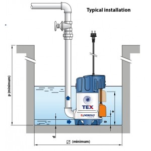 Αντλία Υποβρύχια Λυμάτων PEDROLLO TEX 2 - 0.5Hp/230V