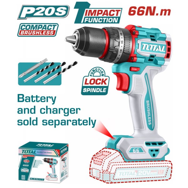 TOTAL ΕΠΑΓΓ. ΔΡΑΠΑΝΟΚΑΤΣΑΒΙΔΟ ΚΡΟΥΣΤΙΚΟ ΜΠΑΤ. Li-ion 20V / 66Nm BL Motor ΧΩΡΙΣ ΜΠΑΤ & ΦΟΡΤΙΣΤΗ (TIDLI206681) TOTAL ΕΠΑΓΓ. ΔΡΑΠΑΝΟΚΑΤΣΑΒΙΔΟ ΚΡΟΥΣΤΙΚΟ ΜΠΑΤ. Li-ion 20V / 66Nm BL Motor ΧΩΡΙΣ ΜΠΑΤ & ΦΟΡΤΙΣΤΗ (TIDLI206681)