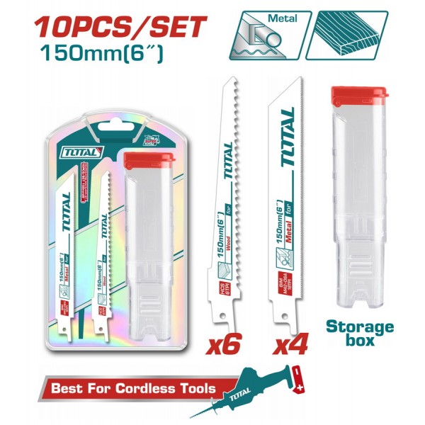 TOTAL ΛΑΜΑ ΣΠΑΘΟΣΕΓΑΣ ΜΕΤΑΛΛΟΥ+ΞΥΛΟΥ 150mm 10ΤΕΜ (TAC521002)