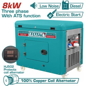 Γεννήτρια Πετρελαίου 10 kVA Τριφασική Κλειστού Τύπου με ATS TOTAL TP2800032-1