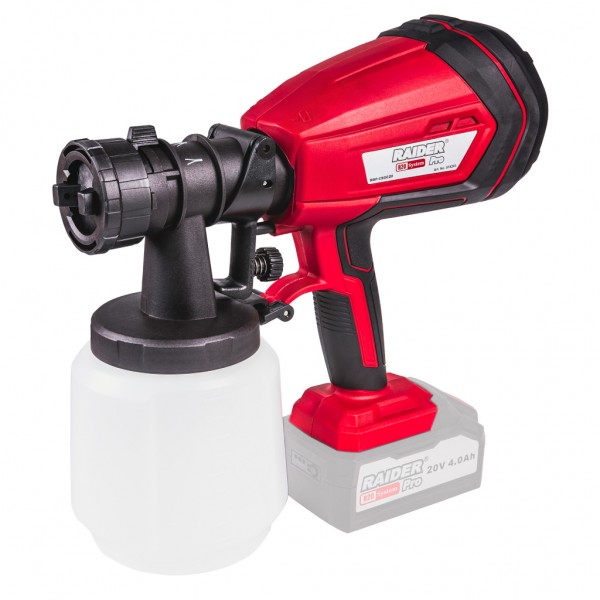 RAIDER R20 Solo Πιστόλι βαφής ηλεκτρικό 20V με δοχείο 1L RDP-CSGC20 074203