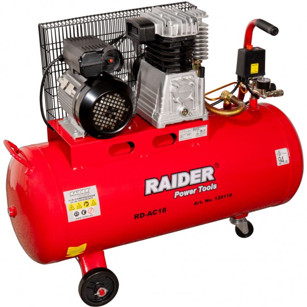RAIDER Αεροσυμπιεστής 100L RD-AC18 2.2kW 120118 RAIDER Αεροσυμπιεστής 100L RD-AC18 2.2kW 120118