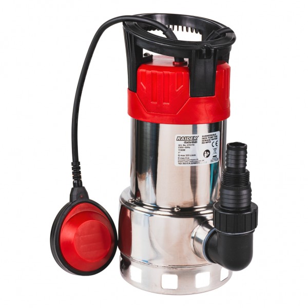 RAIDER Αντλία υποβρύχια ακαθάρτων inox RD-WP65 1100W 1
