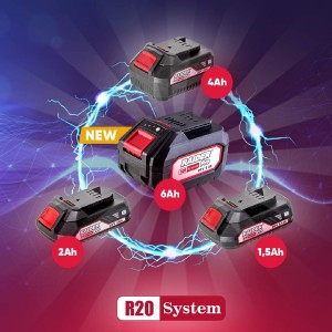 RAIDER R20 Μπαταρία 20V με χωρητικότητα 6Ah Li-ion RDP-R20 131161
