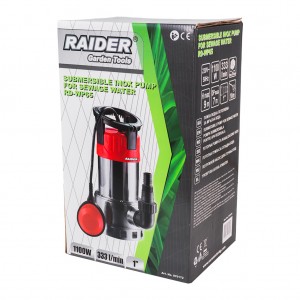 RAIDER Αντλία υποβρύχια ακαθάρτων inox RD-WP65 1100W 1