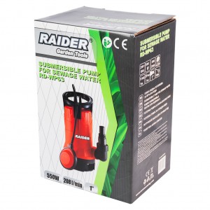 RAIDER Αντλία υποβρύχια ακάθαρτων RD-WP63 550W 1