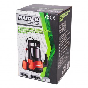 RAIDER Αντλία υποβρύχια ακαθάρτων inox RD-WP61 900W 1