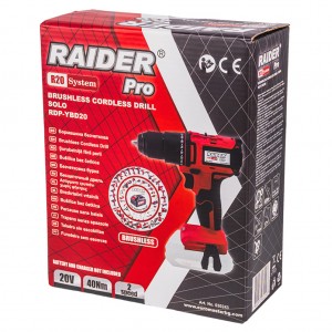 RAIDER R20 Solo Κρουστικό δραπανοκατσάβιδο μπαταρίας 20V 40Nm Brushless RDP-YBD20 030243