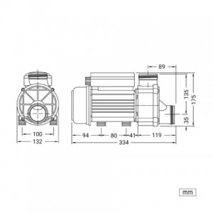 Αντλία Υδρομασάζ 0.9 HP Μονοφασική HYDROAIR HA350