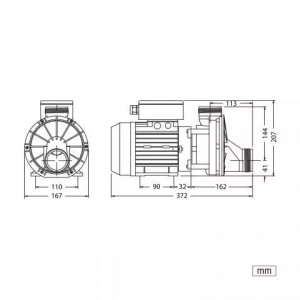 Αντλία Υδρομασάζ 1.76 HP Μονοφασική HYDROAIR HA460