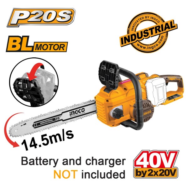 Αλυσοπρίονο Μπαταρίας 2x20V Li-Ion με 16
