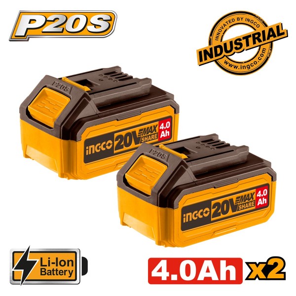 Μπαταρίες 20V 4.0Ah Li-Ion 2 τεμ.