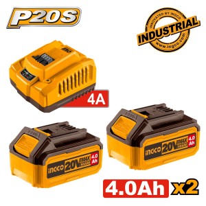 Μπαταρίες 2 τεμ. 4.0Ah + 1 τεμ. Φορτιστής 4Α Σετ 3 τεμ.