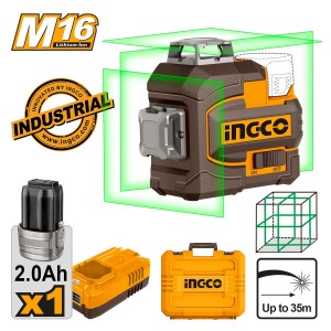 Αυτοαλφαδιαζόμενο Πράσινο Laser 3D  Μπαταρίας 16V Li-Ion