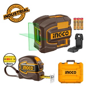 Αυτοαλφαδιαζόμενο Πράσινο Laser Σταυρού + ΔΩΡΟ Μετροταινία 5m Σετ