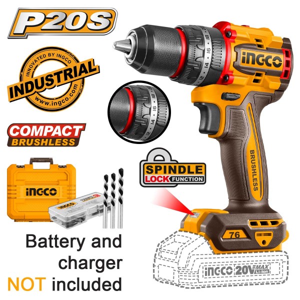 Κρουστικό Δραπανοκατσάβιδο Compact Μπαταρίας 20V Li-Ion 76Nm SOLO +Βαλίτσα