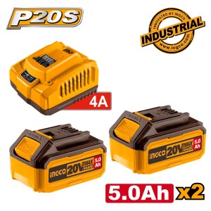 Μπαταρίες 2 τεμ. 5.0Ah + 1 τεμ. Φορτιστής 4Α Σετ 3 τεμ.