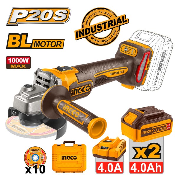 Γωνιακός Τροχός Μπαταρίας 115mm 20V Li-Ion