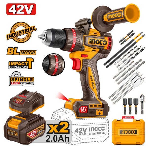 Κρουστικό Δραπανοκατσάβιδο Compact Μπαταρίας 42V Li-Ion 99Nm