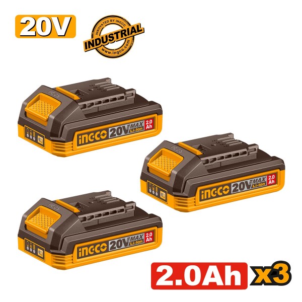 Μπαταρίες 20V 2.0Ah Σετ 3 τεμ.