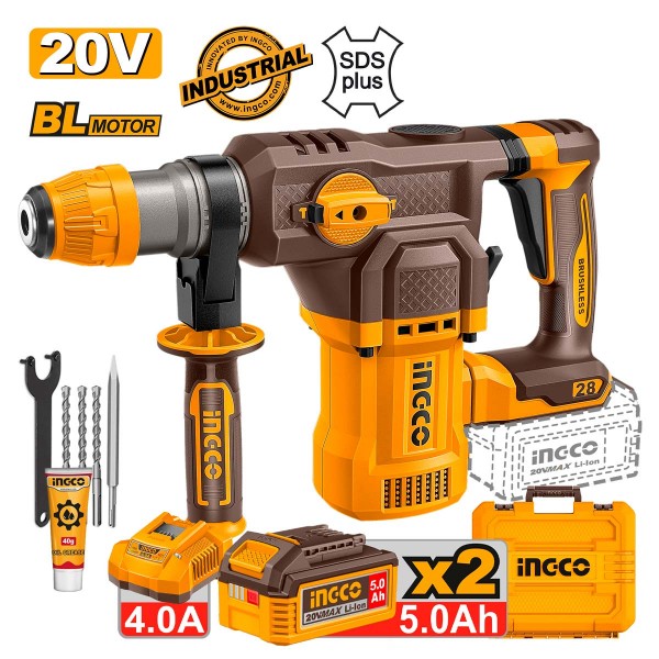 Πιστολέτο Περιστροφικό Κρουστικό Σκαπτικό Μπαταρίας 20V Li-Ion 4.5J Φ28mm