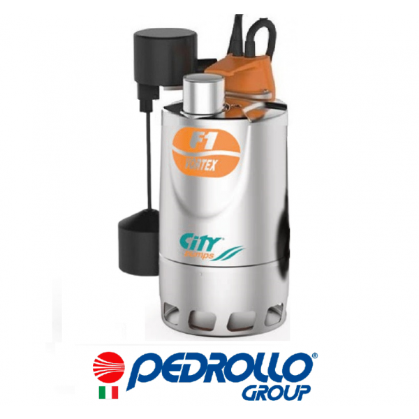 Αντλία Υποβρύχια Λυμάτων CITY PUMPS F1/70M VORTEX-MF - 0.75Hp/230V