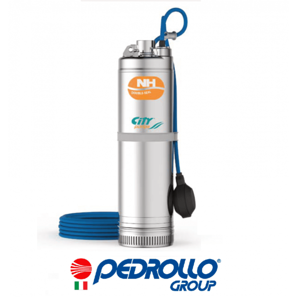 Αντλία Υποβρύχια Καθαρών Υδάτων CITY PUMPS NH B15M + FLOAT - 1.5Hp/230V