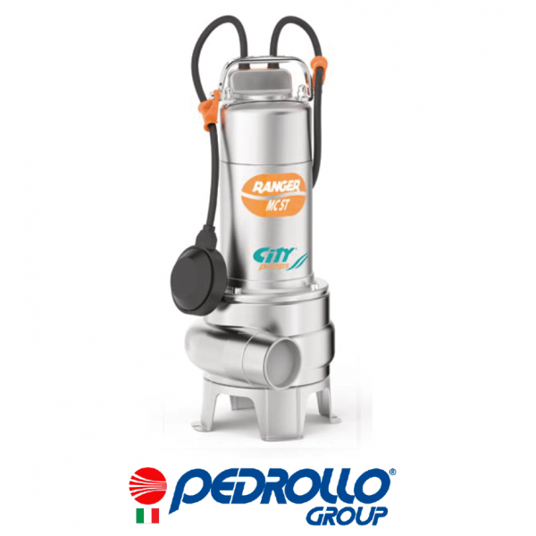 Αντλία Υποβρύχια Λυμάτων CITY PUMPS RANGER MC 15/50M-ST - 1.5Hp/230V