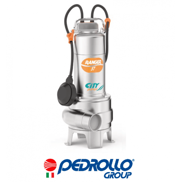Αντλία Υποβρύχια Λυμάτων CITY PUMPS RANGER 10/50M-ST - 1Hp/230V