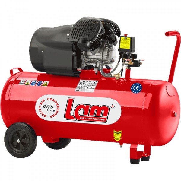 Αεροσυμπιεστής Μονομπλόκ LAM LR 100/3V - 3Hp - 100Lt