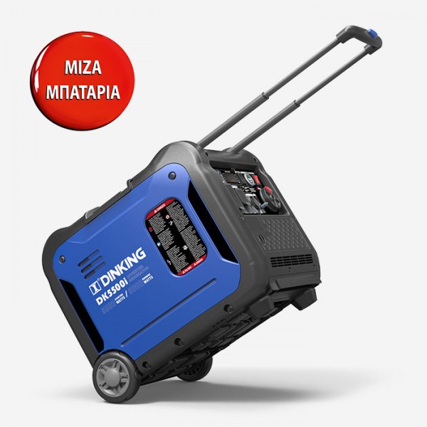 Γεννήτρια Μονοφασική Βενζίνης INVERTER DINKING 5500i - 6.9 KVA - [Με Μίζα]