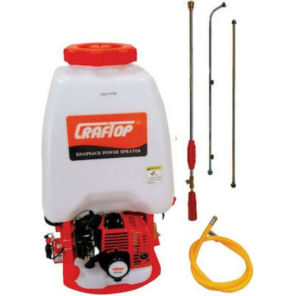 Ψεκαστήρας Πλάτης Βενζίνης Δίχρονος - CRAFTOP NTS 768 - 26cc - 8L/M - 25BAR - 25LT