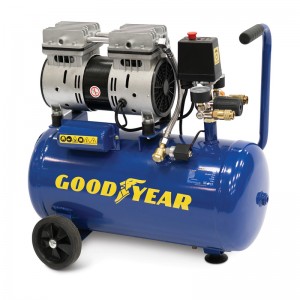 GY 251OF: ΑΕΡΟΣΥΜΠΙΕΣΤΗΣ 24LT/1HP OILFREE ΧΑΜ. ΘΟΡΥΒΟΥ