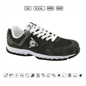 DUNLOP: ΠΑΠΟΥΤΣΙΑ ΕΡΓΑΣΙΑΣ SUEDE+MESH FLYING ARROW - ΓΚΡΙ - S3,E.V.A.,HRO,SRC- ΜΕΓΕΘΟΣ46
