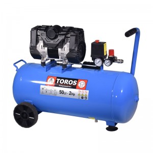 TOROS: ΑΕΡΟΣΥΜΠΙΕΣΤΗΣ OILFREE ΧΑΜΗΛΟΥ ΘΟΡΥΒΟΥ (SEMISILENT) 50LT/2,0HP - 10 BAR